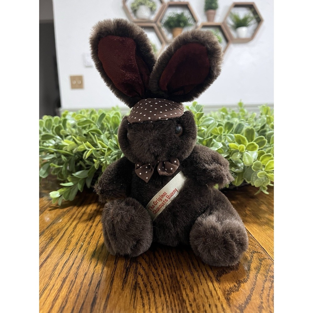 Original Chocolate Bunny Rabbit Plush 7" MTY International Easter‎
